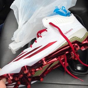 Adidas Cleats Size 14 red and white